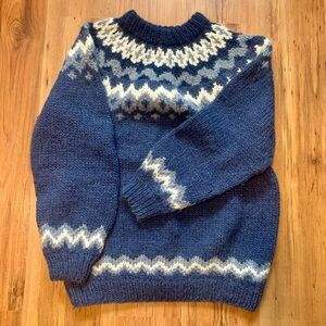 Vintage  Handmade Fair Isle Sweater